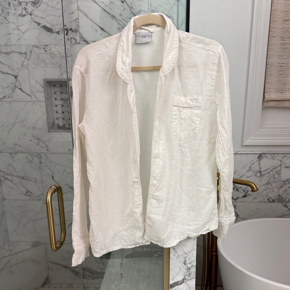 RH Cream Casual Button Down Shirt